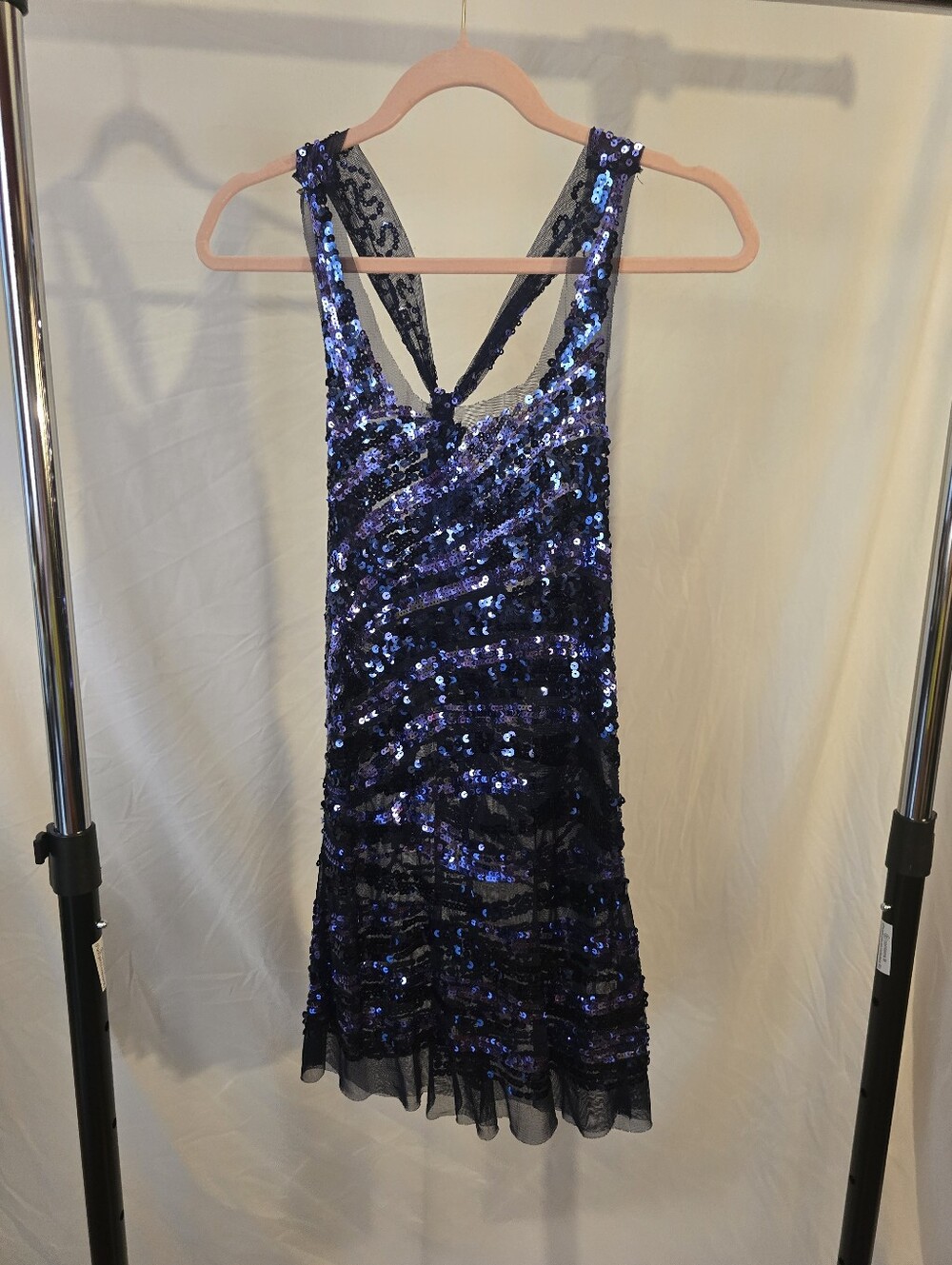 Vintage 90s! Wet Seal Navy Sequin Mini Dress